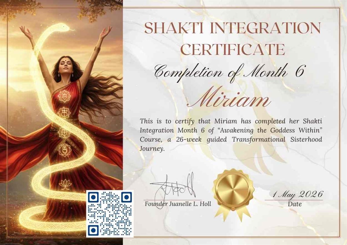 Certificate of completion — Miriam